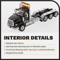 71009 DIECAST MASTERS 1/50 インターナショナル HX620 トライデムトラクター メタリックブラック