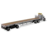 71041 DIECAST MASTERS 1/50 インターナショナル HX520 タンデムトラクター 53フラットベッドトレーラーライトグレー/シルバー