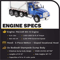 71078 DIECAST MASTERS 1/50 ケンワース T880 SF OX Stampede ダンプトラック ブルーキャブ/シルバーボディ