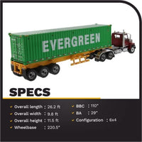 71049 DIECAST MASTERS 1/50 ウエスタンスター 4700 SB タンデム Mレッド 40 Dry EverGreen