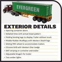 71049 DIECAST MASTERS 1/50 ウエスタンスター 4700 SB タンデム Mレッド 40 Dry EverGreen