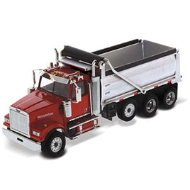 71067 DIECAST MASTERS 1/50 ウエスタンスター 4900 SF ダンプトラック  レッドキャブ マットシルバーボディ