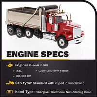 71067 DIECAST MASTERS 1/50 ウエスタンスター 4900 SF ダンプトラック  レッドキャブ マットシルバーボディ