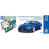 楽プラ スナップキット 12CU-BB ニッサン R34スカイラインGT-Rカスタムホイール(ベイサイドブルー)