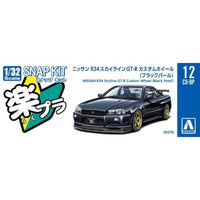 楽プラ スナップキット 12CU-BP ニッサン R34スカイラインGT-Rカスタムホイール(ブラックパール)