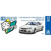 楽プラ スナップキット 12CU-WP ニッサン R34スカイラインGT-Rカスタムホイール(ホワイトパール)