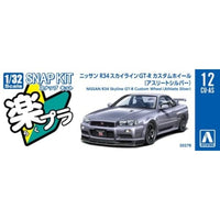 楽プラ スナップキット 12CU-AS ニッサン R34スカイラインGT-Rカスタムホイール(アスリートシルバー)