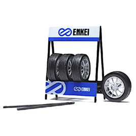 18SET013W IXO 1/18 タイヤセット Enkei シルバーホイール