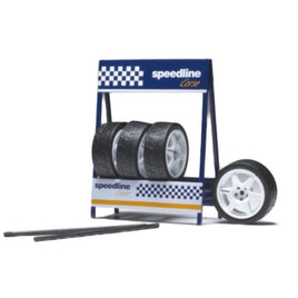 18SET016W IXO 1/18 タイヤセット SPEEDLINE ホワイト