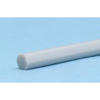 OM-520 プラ=材料【グレー】 六角棒 5.0mm 4本入