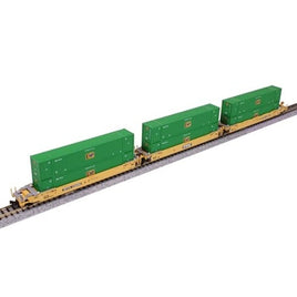 106-6187 Gunderson MAXI-IV Double Stack Car TTX Origina Logo #DTTX 732256 w/ EMP Containers