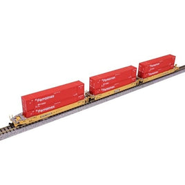 106-6188 Gunderson MAXI-IV Double Stack Car TTX Origina Logo #DTTX 732335 w/ Ferromex Containers