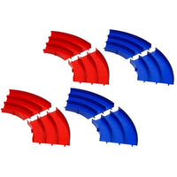 J-CUP Jrサーキット カーブ(青/赤)各4枚セット