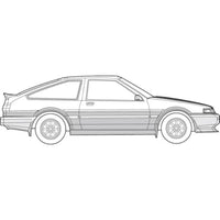 峠-3EX-1 1/24 峠シリーズNo.3 EX-1 トヨタ ハチロクトレノAE86(カーボンボンネットデカール付き)