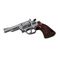 S&W (10才) M66 4インチ シルバー ウッドタイプグリップ