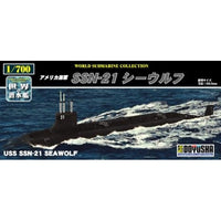1/700 世界の潜水艦 3.アメリカ海軍 SSN-21 シーウルフ プラモデル 再販