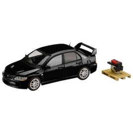HJ645054BK HJ64 1/64 Mitsubishiランサーエボリューション 9 GSR エンジンディスプレイモデル付き ブラックマイカ