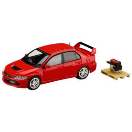 HJ645054R HJ64 1/64 Mitsubishiランサーエボリューション 9 GSR エンジンディスプレイモデル付き レッドソリッド