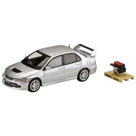 HJ645054S HJ64 1/64 Mitsubishiランサーエボリューション 9 GSR エンジンディスプレイモデル付き クールシルバーメタリック