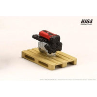 HJ647054CR HJ64 1/64 Mitsubisiランサーエボリューション 9 MR GSR JDMカスタム エンジンディスプレイモデル付 レッドソリッド