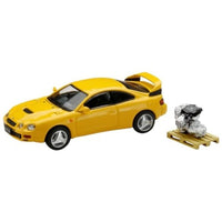 HJ641064AY HJ64 1/64 Toyota セリカ GT-FOUR WRC EDITION (ST205) エンジンディスプレイモデル付き スーパーブライトイエロー