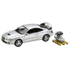 HJ641064AS HJ64 1/64 Toyota セリカ GT-FOUR WRC Edition (ST205) エンジンディスプレイモデル付き シルバー