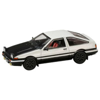 HJ641052BWB HJ64 1/64 Toyota スプリンター トレノ GT APEX (AE86) JDM Style カーボンボンネット ホワイト/ブラック