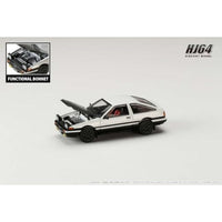 HJ641052BWB HJ64 1/64 Toyota スプリンター トレノ GT APEX (AE86) JDM Style カーボンボンネット ホワイト/ブラック
