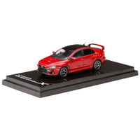 HJ642053CR HJ64 1/64 三菱ランサーエボリューション Ⅹ FINAL EDITION エンジンディスプレイモデル付き レッドメタリック / ブラックルーフ