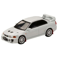 HJ642032AW HJ64 1/64 Mitsubishiランサー GSR エボリューション 5 (CP9A) 1998 マッドフラップ付き スコーティアホワイト