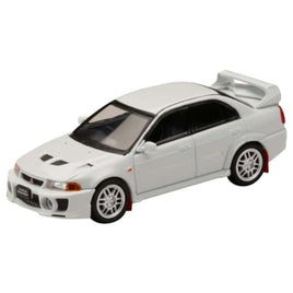 HJ642032AW HJ64 1/64 Mitsubishiランサー GSR エボリューション 5 (CP9A) 1998 マッドフラップ付き スコーティアホワイト