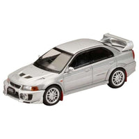 HJ642032AS HJ64 1/64 Mitsubishiランサー GSR エボリューション 5 (CP9A) 1998 マッドフラップ付き サテライトシルバー