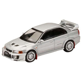 HJ642032AS HJ64 1/64 Mitsubishiランサー GSR エボリューション 5 (CP9A) 1998 マッドフラップ付き サテライトシルバー