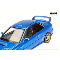 HJ641079FBL HJ64 1/64 スバル インプレッサ PURE SPORTS COUPE WRX type R STi Version V Limited (GC8) ソニックブルー