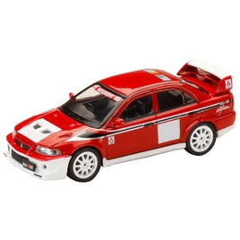 HJ643033RC HJ64 1/64 三菱 LANCER RS EVOLUTION 6 (CP9A)  2000 RALLIART ホワイト/レッド