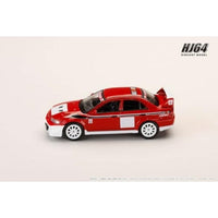 HJ643033RC HJ64 1/64 三菱 LANCER RS EVOLUTION 6 (CP9A)  2000 RALLIART ホワイト/レッド