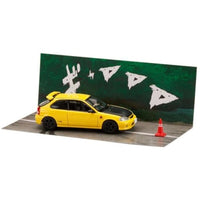HJDMD007 HJ64 1/64 Honda CIVIC (EK9) 東堂塾 / 頭文字D 舘 智幸 VS 藤原 拓海