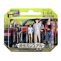 55-0240 ジオラマ人形3Dカラー 1/64 男カジュアル 3F