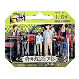 55-0240 ジオラマ人形3Dカラー 1/64 男カジュアル 3F