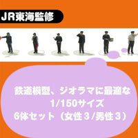 55-1000 ジオラマ人形3Dカラー 1/150 JR東海駅員 男女
