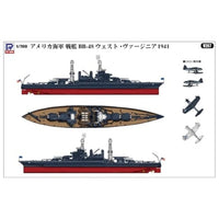 W267 1/700 アメリカ海軍 戦艦 BB-48 ウェスト・ヴァージニア 1941