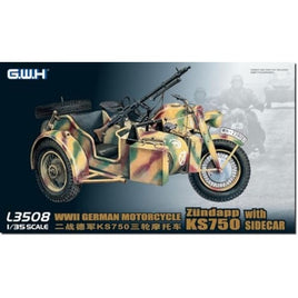 L3508 グレートウォールホビー 1/35 WWII ドイツ軍用サイドカー KS750(トレーラー2種付き)