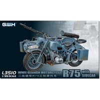 L3510 グレートウォールホビー 1/35 WWII ドイツ軍用サイドカー R75(トレーラー2種付き)