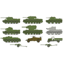 MI06SP WWII ロシア軍用車両セット1  ホワイトメタル製 T-35重戦車2両付き