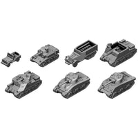 WWII アメリカ軍用車両セット 1 ホワイトメタル製 LVT-4水陸両用車 2両付き