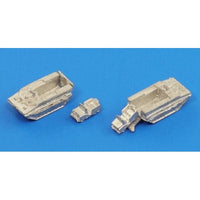 WWII アメリカ軍用車両セット 1 ホワイトメタル製 LVT-4水陸両用車 2両付き