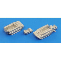WWII アメリカ軍用車両セット 1 ホワイトメタル製 LVT-4水陸両用車 2両付き