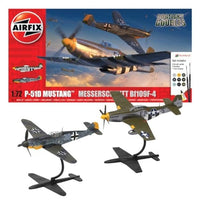 X50193 エアフィックス 1/72 P-51D マスタング vs メッサーシュミット Bf109F-4 コンボスターターセット
