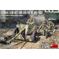 MA35400 ミニアート 1/35 ドイツ 7.5cm 対戦車砲 PaK 40 中期型 w/砲兵搭乗員