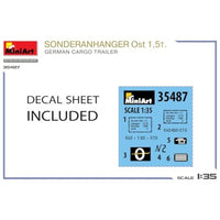 MA35487 ミニアート 1/35 ゾンダランハンガーOst 1.5t. ドイツ製カーゴトレーラー